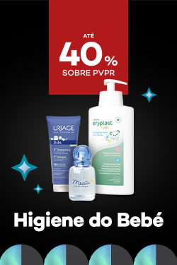 Higiene do Beb&eacute; com destaque promocional de at&eacute; 40% sobre pre&ccedil;o de Venda ao P&uacute;blico Recomendado